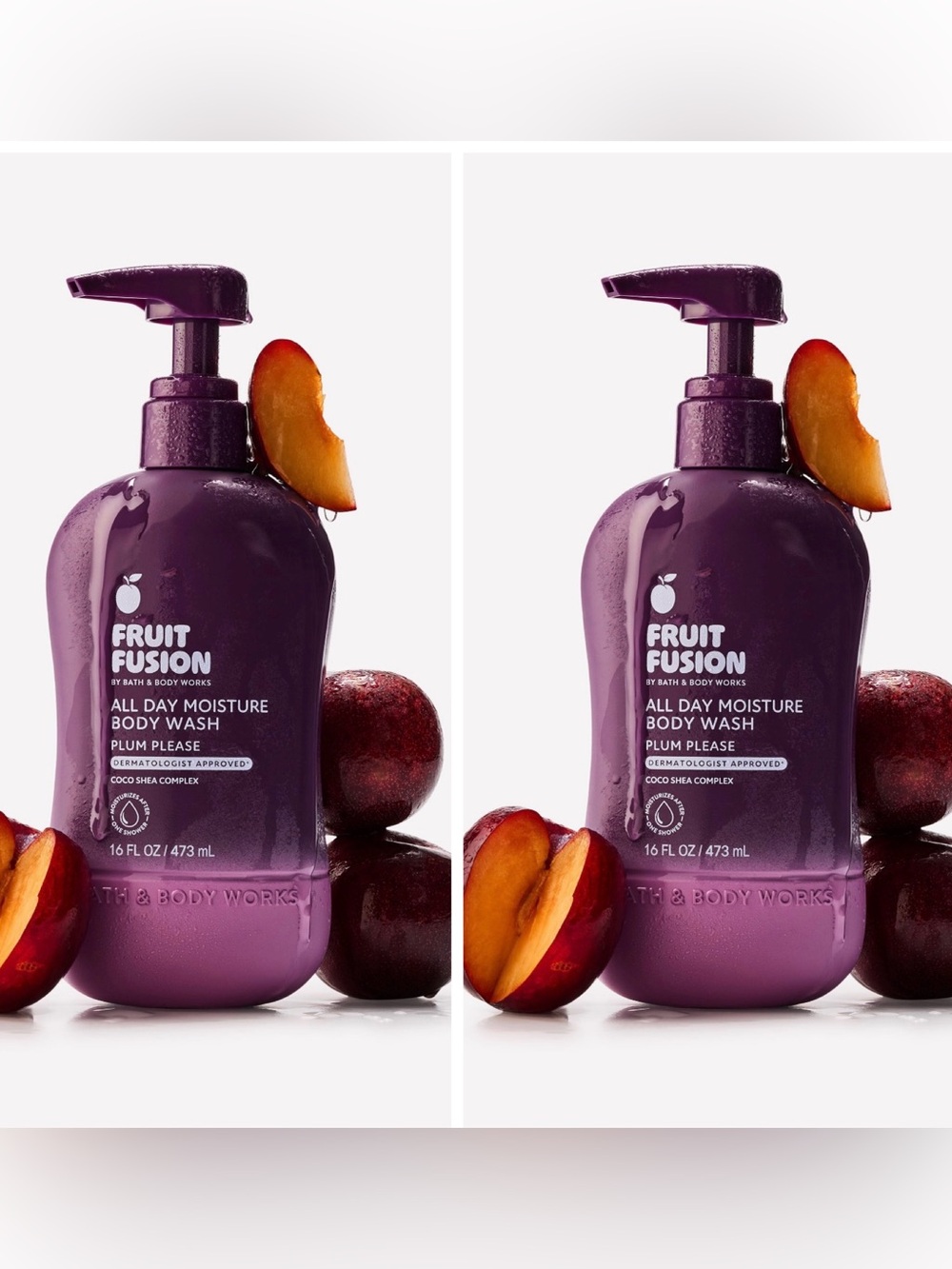 BATH AND BODY WORKS FRUIT FUSION PLUM PLEASE BODY WASH